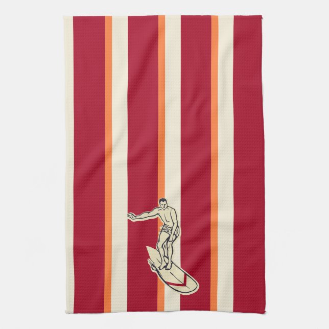 Surf Pareau Hawaiian Striped Kitchel Toalla (Vertical)