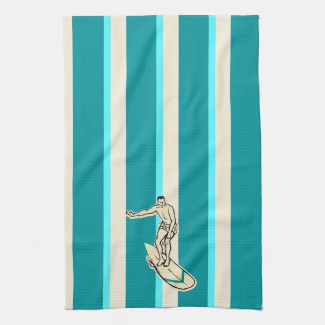 Surf Pareau Hawaiian Striped Kitchel Toalla (Vertical)