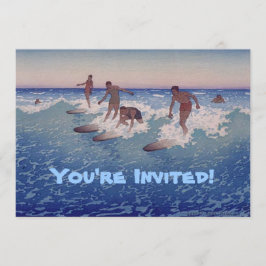 'Surf-Riders, Honolulu' - Invitación de cumpleaños
