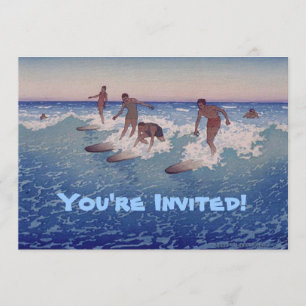 'Surf-Riders, Honolulu' - Invitación de cumpleaños