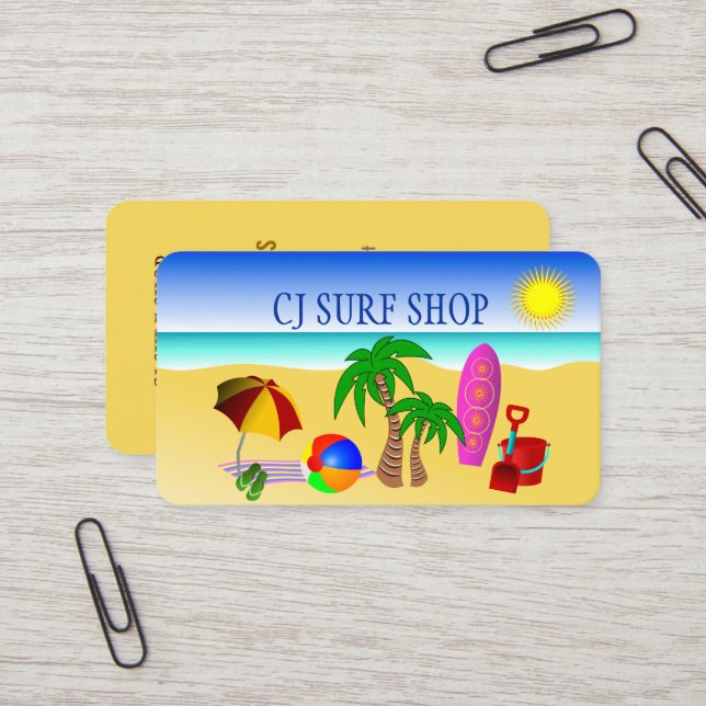 Surf Shop tarjeta de visita (Anverso/Reverso In Situ)