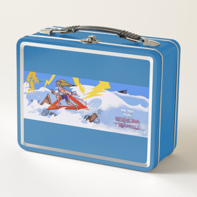 Surf The Bermuda Triangle blue lunbox (Anverso)