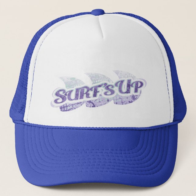 Surf Up dos tonos gorra morado, verde y blanco (Anverso)