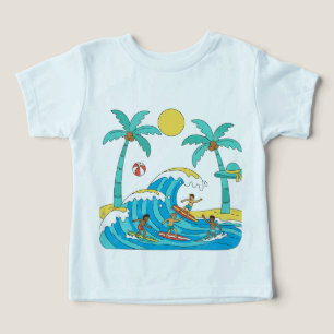 Surf & Waves – Camiseta de dibujos animados para n