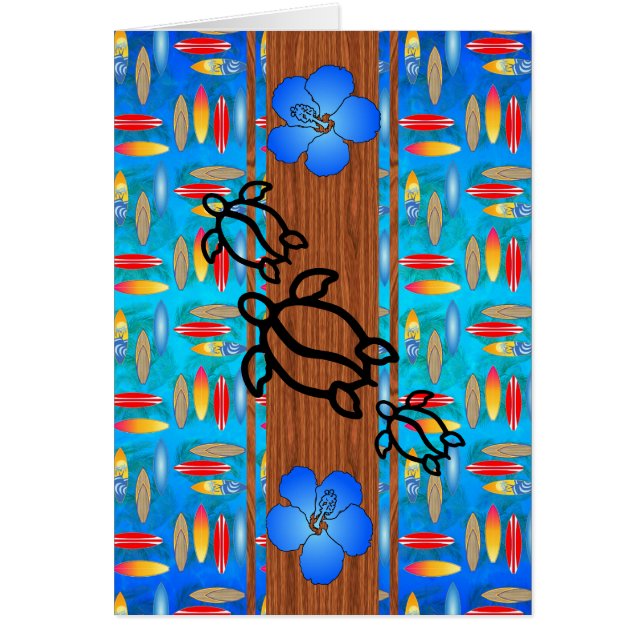 Surfboard Retro Honu (Frente)