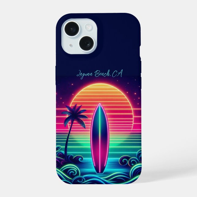  Surfeando el Atardecer Neon  (Reverso )
