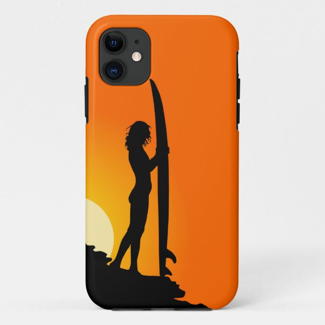 Surfer Chica iPhone 5 Funda de apenas allí (Reverso)