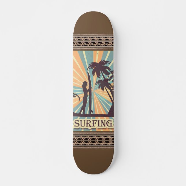 Surfer Chica Skateboard (Anverso )