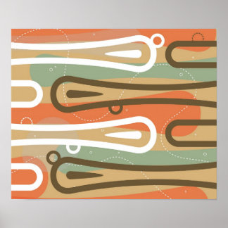 Surfer King - impresión abstracta retro-moderna