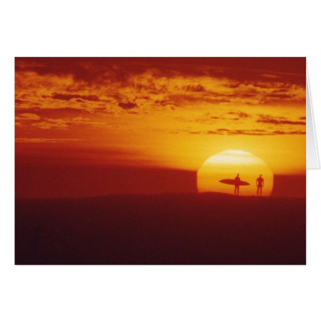 Surfer Sunset Card (Anverso (Horizontal))