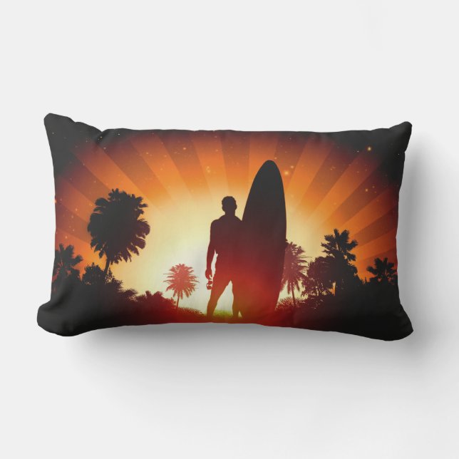 Surfer Sunset tirando almohadas (Anverso)