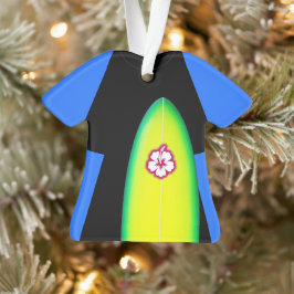 Surfer Wetsuit Ornamento Personalizado