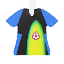 Surfer Wetsuit Ornamento Personalizado
