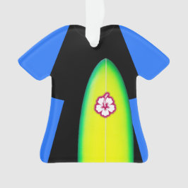 Surfer Wetsuit Ornamento Personalizado