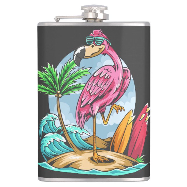 ¡Surfin Flamingo! Petaca (Anverso)