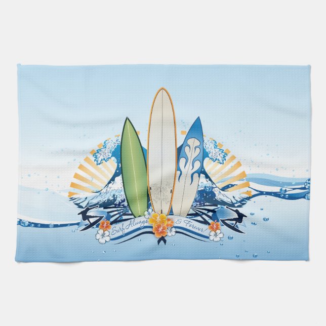Surfing 2 Toallas de Cocina (Horizontal)