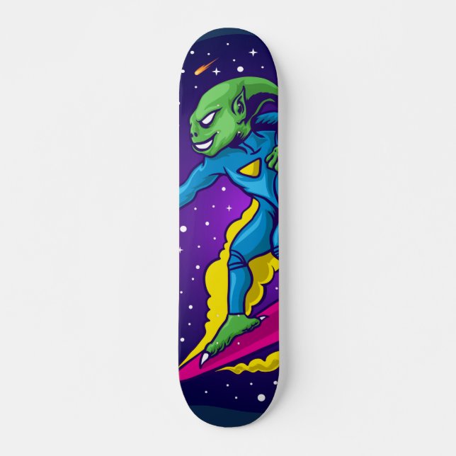 Surfing Alien Skateboard (Anverso )