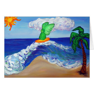 Surfing Angel Raphael Card