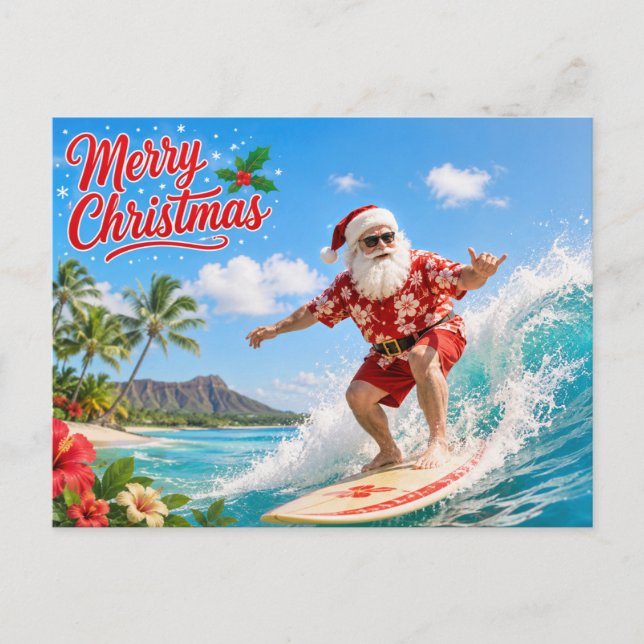 Surfing de Navidad con Santa Claus (Anverso)