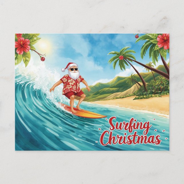 Surfing de Navidad con Santa Claus (Anverso)