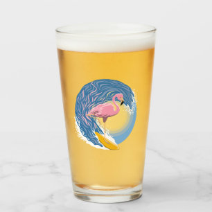 Surfing Flamingo Graphic Ilustracion