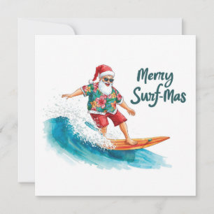 Surfing Navidad en Hawái Santa Tropical Vacaciones