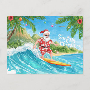 Surfing Navidad en Hawaii Santa Tropical Fiesta