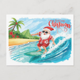 Surfing Navidad en Hawaii Santa Tropical Vacacione