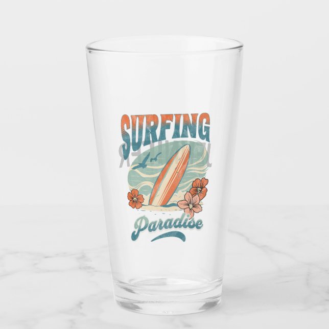 Surfing Paradise estilo retro (Anverso)
