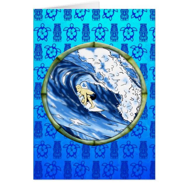 Surfista En Círculo De Bambú (Frente)