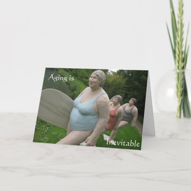 Surfistas de edad avanzada tarjeta de cumpleaños v (Anverso)