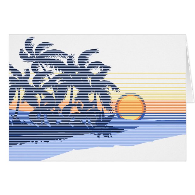 Surfistas de Hawái con franja de atardecer (Anverso (Horizontal))