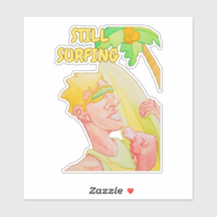 Surfistas Pegatina de vinilo de corte Personalizad