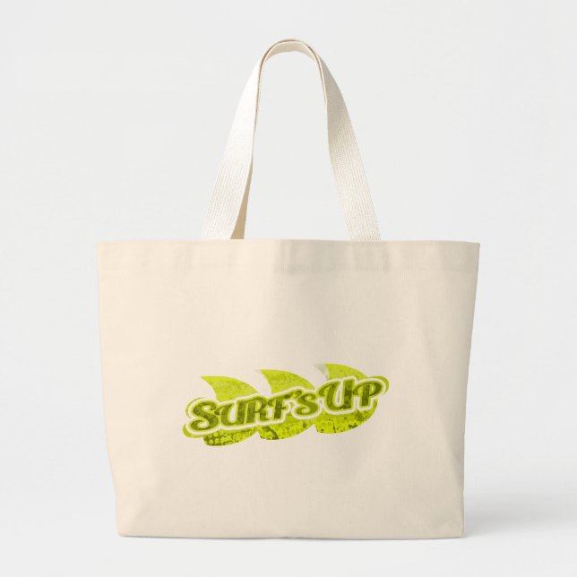 "Surf's Up" bolsa de tocador azul verde brillante (Frente)