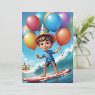 surfs up surf beach party invitaciones