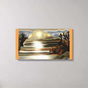 Surge el sol en el desierto arte abstracto del sur