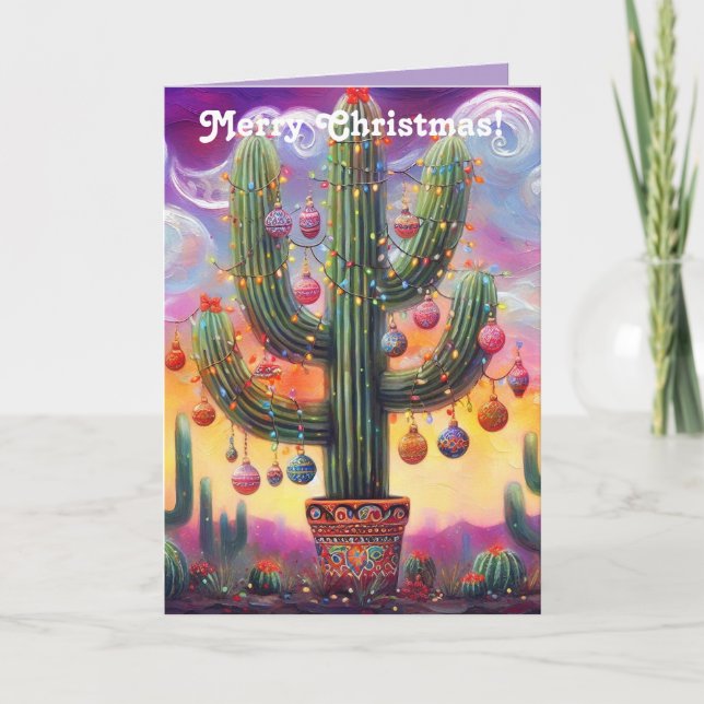 Suroeste Navidad Desierto Saguaro Cactus (Anverso)