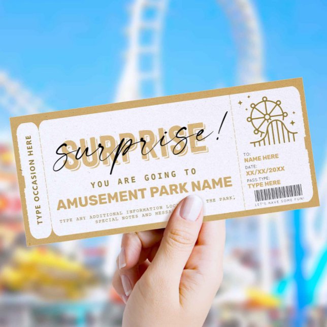 Surprise Ausement Park Theme Park Ticket Gift (Subido por el creador)