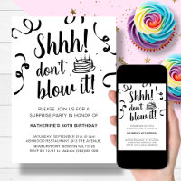 Surprise Birday Party | No soplar la invitación