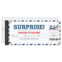 Surprise Football Game Personalized Ticket