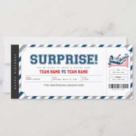 Surprise Football Game Personalized Ticket
