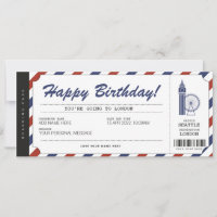 Surprise London Trip con tarjeta de embarque