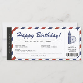 Surprise London Trip con tarjeta de embarque