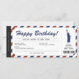 Surprise New York Viaje con tarjeta de embarque