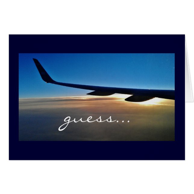 Surprise trip: Avión y amanecer (Anverso (Horizontal))