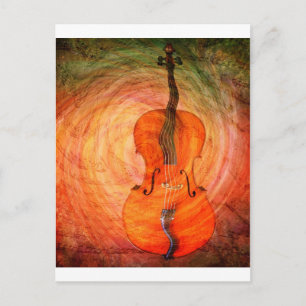 Surreal Cello con notas musicales