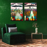 Surreal Fauvismo Futurismo Arte Resumen - Pares #1<br><div class="desc">Este tema se llama "Pares". Es una palabra tagalo que significa "pares". Se pronuncia como "París (Francia)" pero con un "e" plano (no "ee"). El concepto es emparejar una obra de arte con otra y "espejada" opuesta a la otra - arte "A" y "B". También puedes optar por comprarla en...</div>