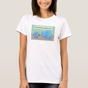 Surrealismo Círculo mujeres camiseta blanca