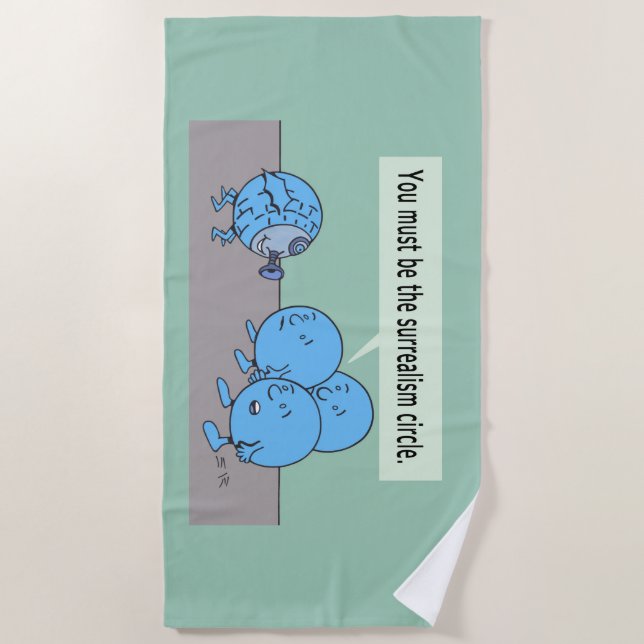 Surrealismo Toalla de playa Circle (Anverso)