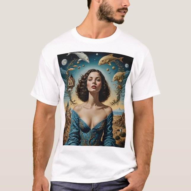 Surrealista Fantasía Arte Elegante Camiseta (Anverso)